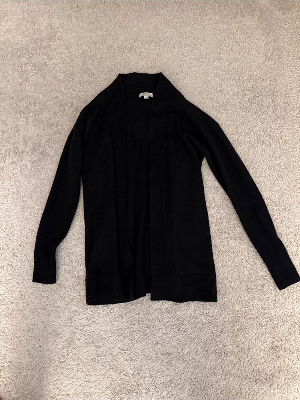LOFT Black Open-Front Cardigan Sweater